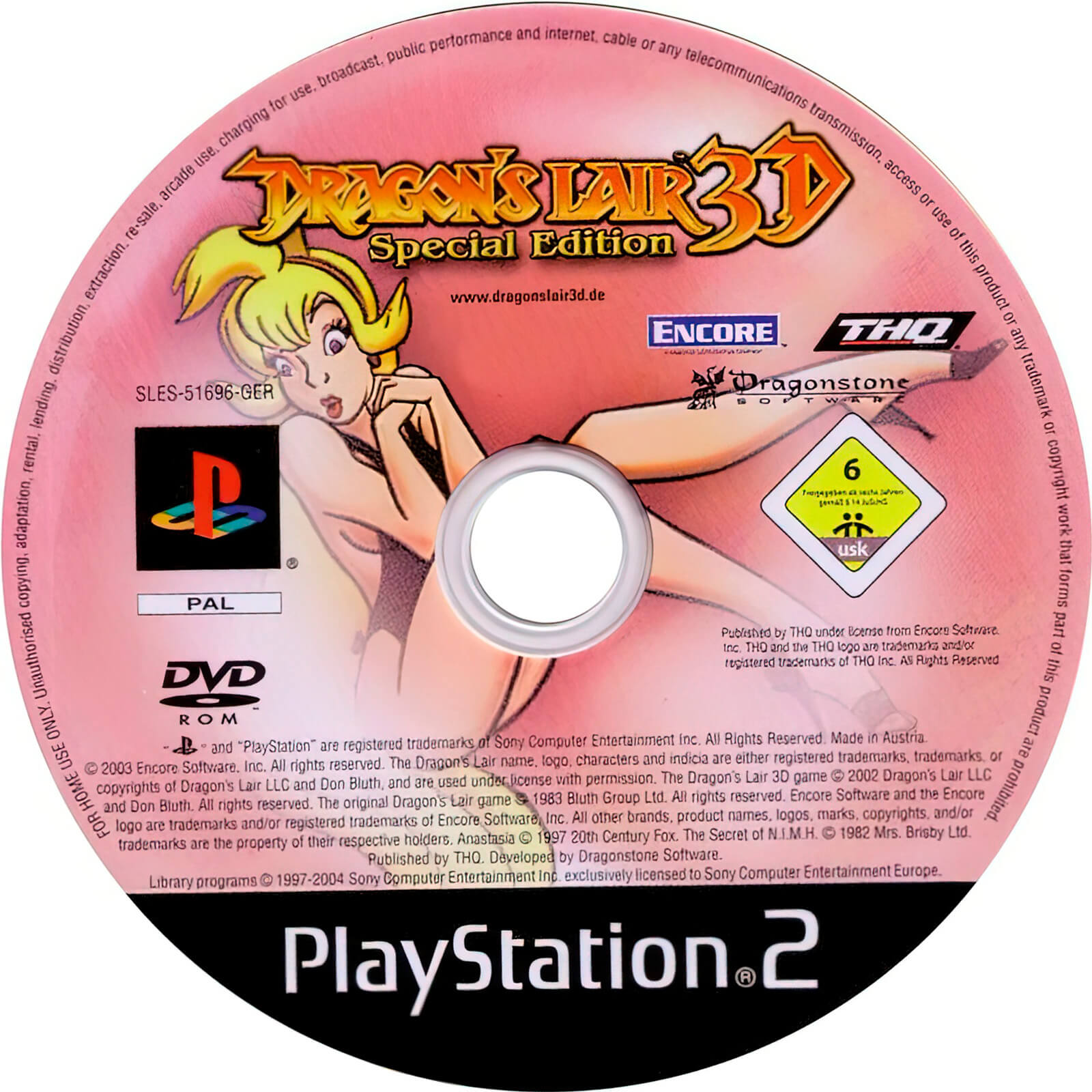 Лицензионный диск Dragon's Lair 3D - Special Edition для PlayStation 2